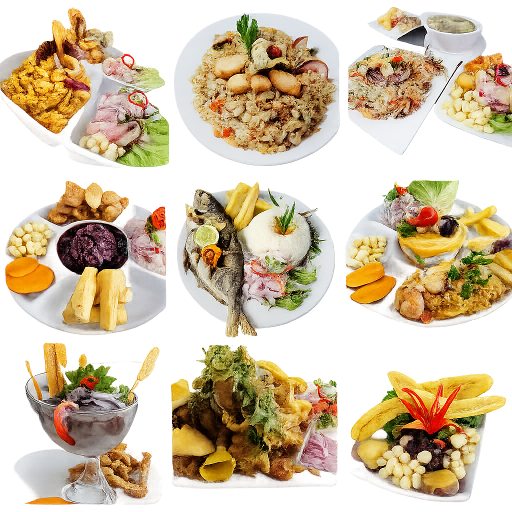 Variedad de platillos marinos